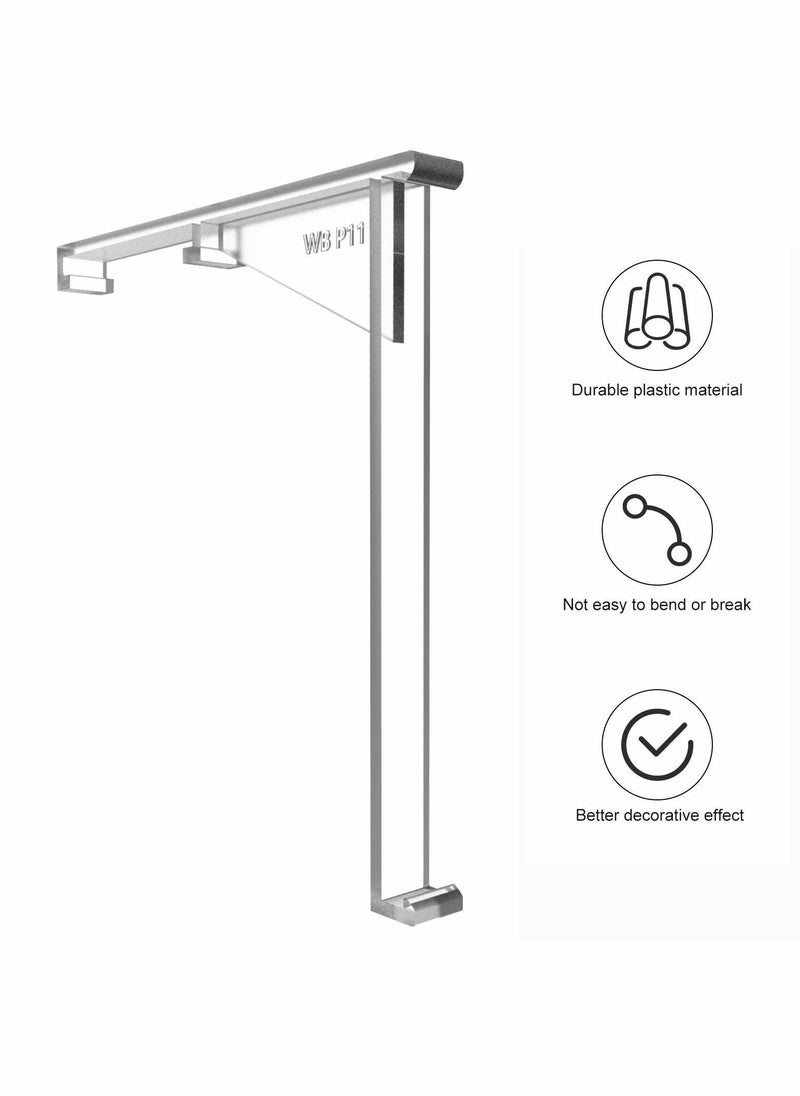 Y&D - Valance Clips Vertical Blind Clear Clip Bracket Plastic Clips, Outside Mount (12 Pieces) - Image 1