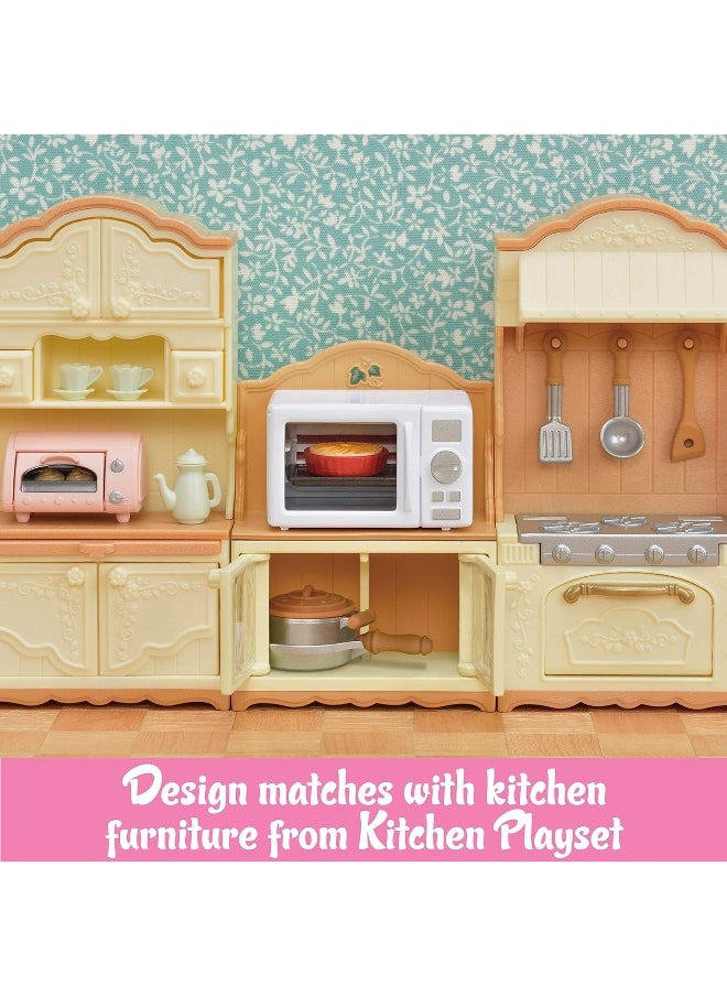 Calico Critters - Calico Critters, Doll House Furniture and Décor, Microwave Cabinet - Image 1