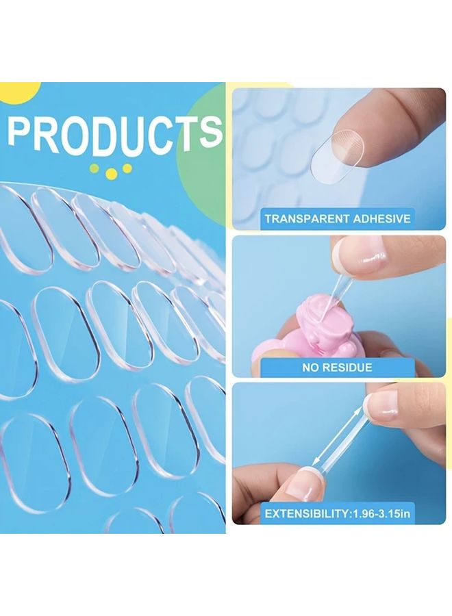 800 Pcs Double Sided Removable Transparent Adhesive Tape for Wall Hanging Poster Craft Party Decoration - Image 3