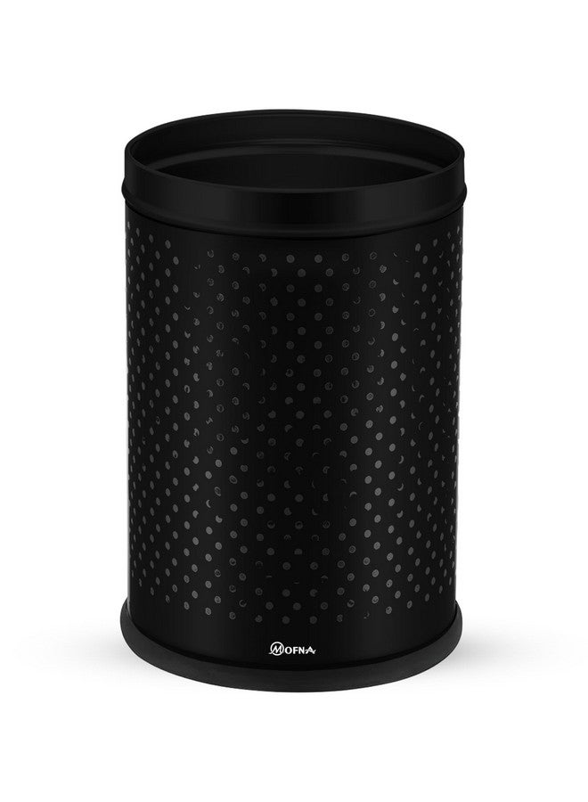 mofna Stainless Steel Perforated Type Dustbin, Paper Bin, Trash Can for Home, Kitchen, Offices (7"X10" Inch, 5 Liter, Black) - Image 1