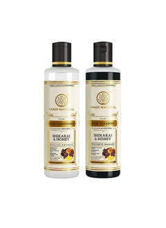 Khadi Natural Hair Care - Khadi Shikakai & Honey Hair Cleanser Shampoo + Shikakai And Honey Conditioner - 210 Ml Each  - Image 1