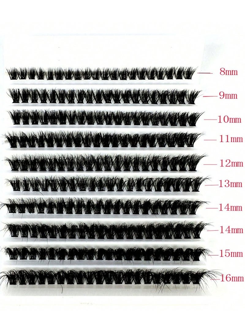 Generic 200Pcs D Curling Eyelashes MIX8-16mm Natural Eyelashes Volume Soft DIY Personalized Eyelashes Reusable Black for Make up  - Image 3