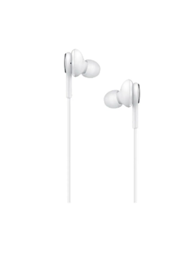 Generic - USB-C Wired In-Ear Stereo Earphones for Samsung Galaxy Note 10/Note 10 Plus, S10, S9, S10e with Built-in Microphone and Volume Control Type c hands-free - White - Image 1