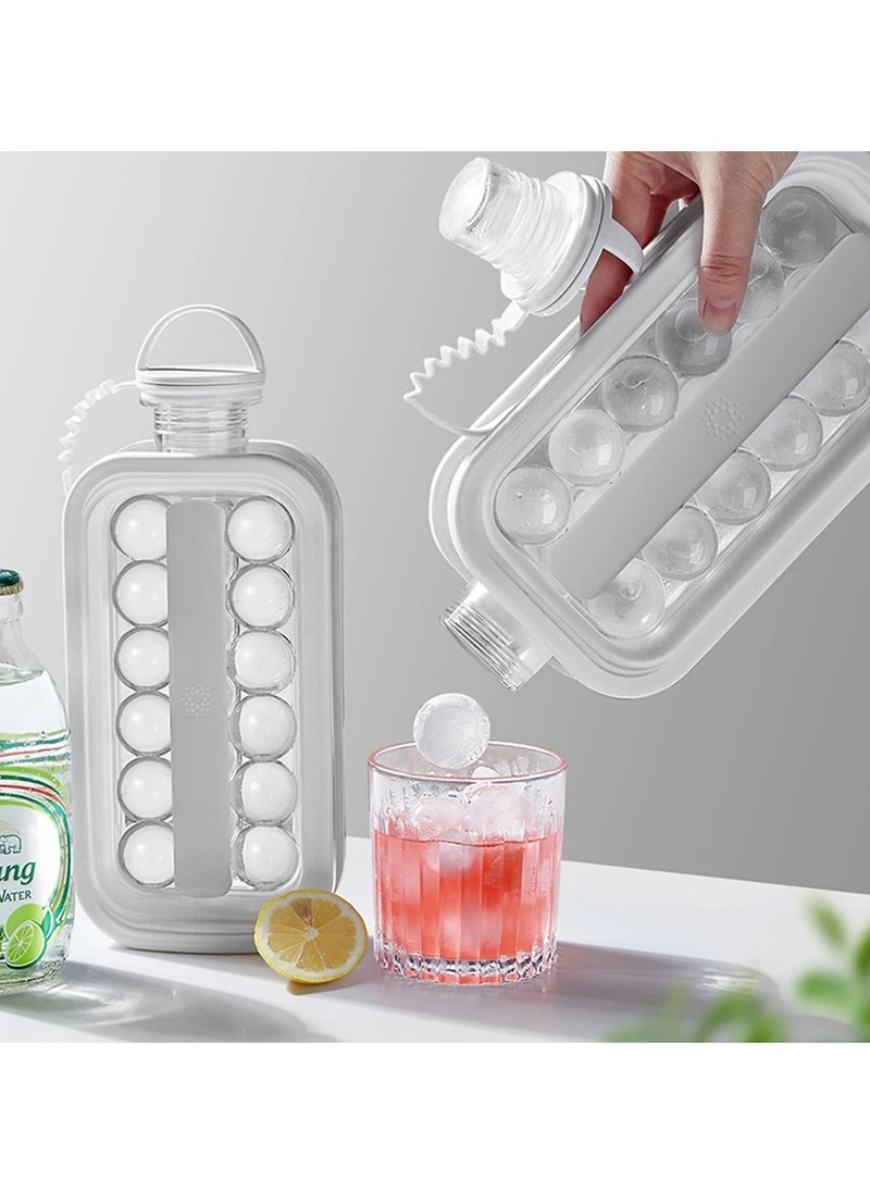 Arabest - Ice Cube Tray with Lid, Silicone Sphere Ice Ball Maker, BPA Free Reusable Ice Cube Mold for Freezer, Portable Round Ice Cube Tray for Drinks, Coffee, Tea, and Juice - Image 1