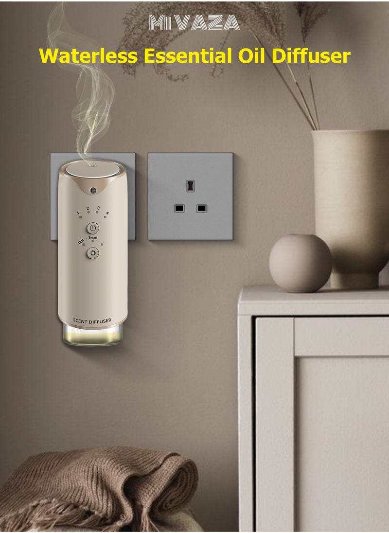Mi VAZA - Air Fragrance Device - Air Freshener - Essential Oil Diffuser - Waterless Fragrance Diffuser - Air Perfuming Device with Light Sensor - Wall Mounted Aroma Diffuser with Night Light - Smart Automatic Spray - Cordless Deodorizer - Built-in Battery - 130ml - Image 1