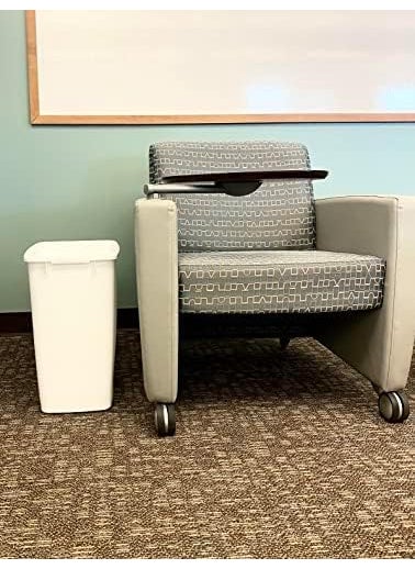 Rubbermaid Rubbermaid Small Kitchen Bathroom Trash Can 9 Gallons Beige Waste Basket for Under CounterKitchenOfficeBedroomBathroom  - Image 5