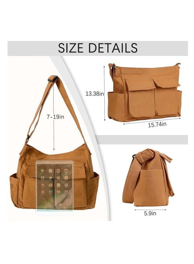 JQWSVE Canvas Shoulder Bag - Image 4