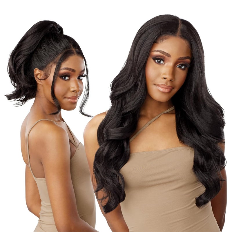 Sensationnel Butta 360 lace wigs - unit 3 wider parting 360 degree lace glueless synthetic preplucked hairline (BABYLIGHTSCINNAMON)