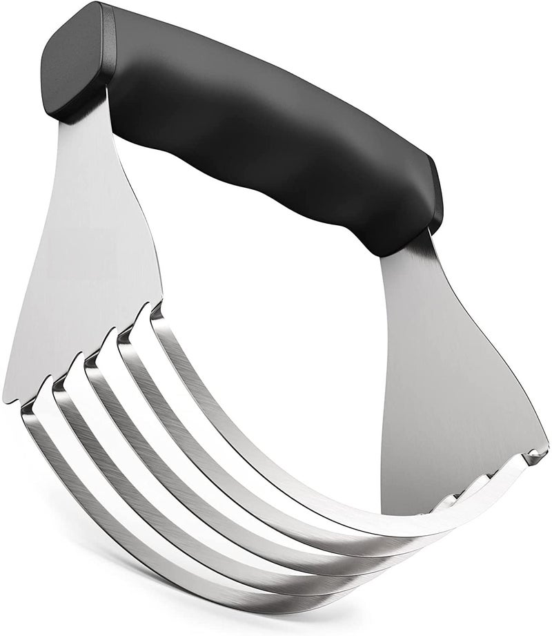 NETXE NETXE Stainless Steel Multipurpose Dough BlenderPastry Cutter with Heavy Duty 5 Blades Comfortable HandleBench Scraper Great as Dough Cutter for Pastry ButterPizza Dough Smooth Baking Dough Tools - Image 1