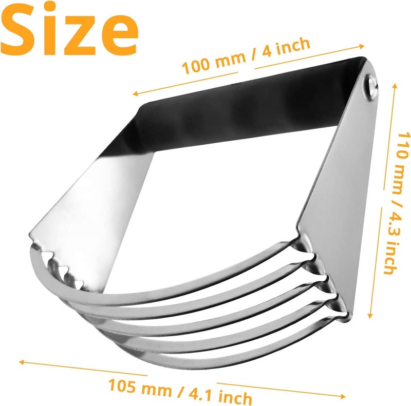 NETXE NETXE Stainless Steel Multipurpose Dough BlenderPastry Cutter with Heavy Duty 5 Blades Comfortable HandleBench Scraper Great as Dough Cutter for Pastry ButterPizza Dough Smooth Baking Dough Tools - Image 2