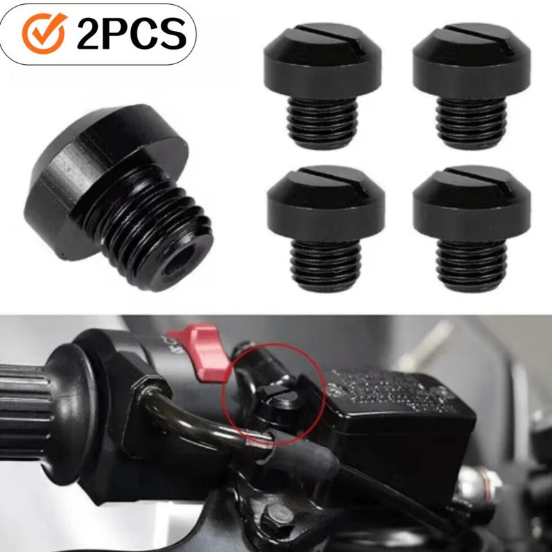 2pcs M10 X 1.25 10mm Clockwise Screws Red Motorcycle Universal Rearview Mirror Hole Plug Screw Caps For Handlebar Additions - Image 5