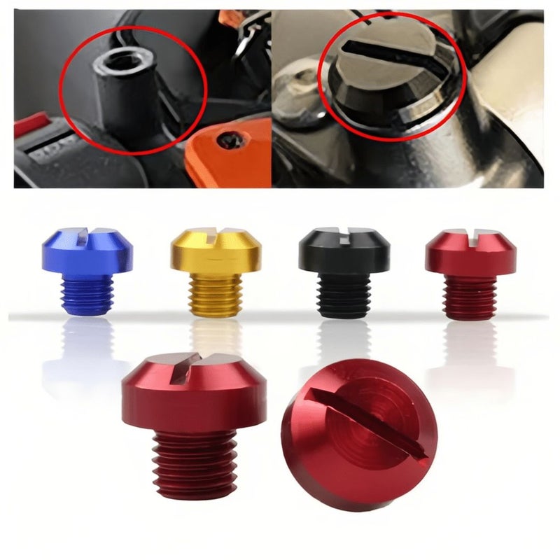 2pcs M10 X 1.25 10mm Clockwise Screws Red Motorcycle Universal Rearview Mirror Hole Plug Screw Caps For Handlebar Additions - Image 3