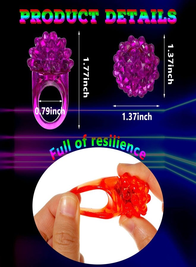 Charniol 200 Pack Light up Rings Novelty Glow In The Dark Rings In 6 Colors Flashing Led Ring Colorful Shining Soft Jelly Rubber for Adult Party Favors Concert Show Supplies - Image 3