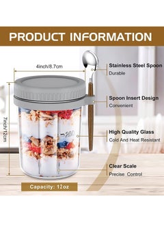 12oz Containers with Lids,Oatmeal Container To Go with Lids and