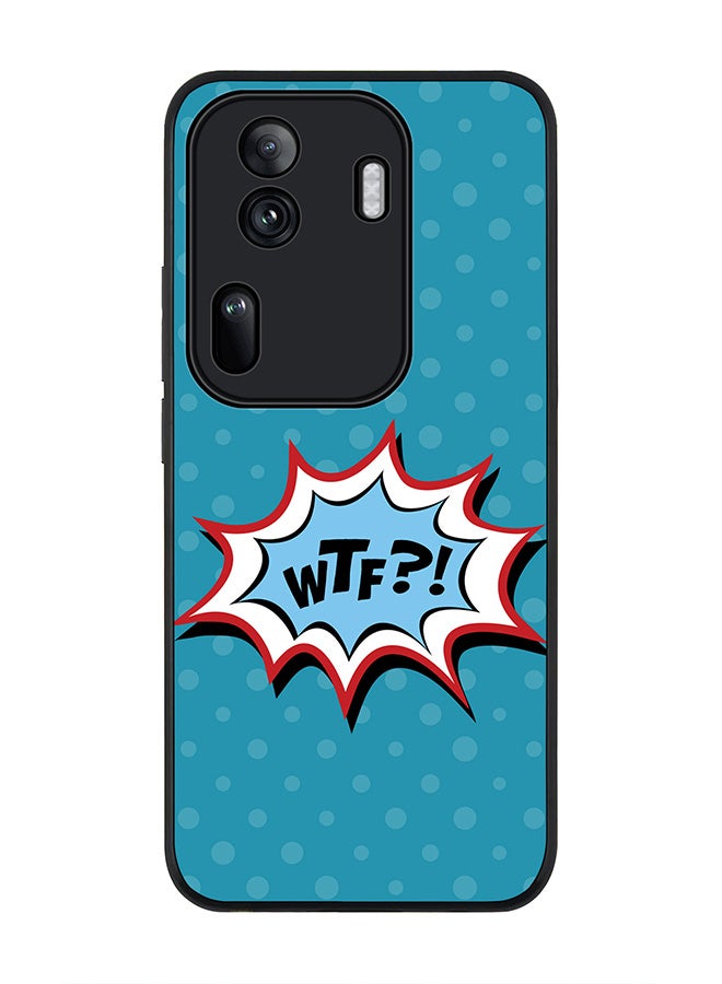 Stylizedd Rugged Black Edge Case for Oppo Reno11 Pro, Slim fit Soft Case Flexible Rubber Edges Anti Drop TPU Gel Thin Cover -  WTF - Image 1