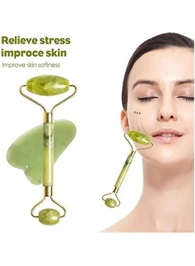 NIBEMINENT Jade Roller Massage Tool Set - Image 3