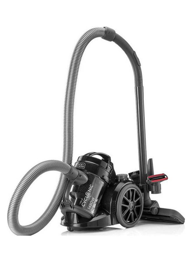 BLACK+DECKER Bagless Multicyclonic Canister Vacuum Cleaner 1300 W Vm1480-B5-B Black - Image 1