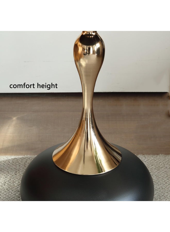 XiuWoo Small End Table Round Side Table, Black Modern Metal Pedestal Table, Minimalist Accent Table for Small Spaces, for Couch, Sofa, Recliner, black - Image 5