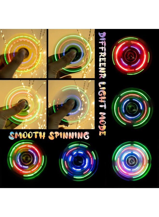 فيغرول مجموعة من 3 ألعاب سبينر تعمل بضوء LED، لعبة أصابع من الكريستال لعيد الشكر والكريسماس، هدية للأطفال، لتخفيف التوتر وتخفيف القلق - Image 3