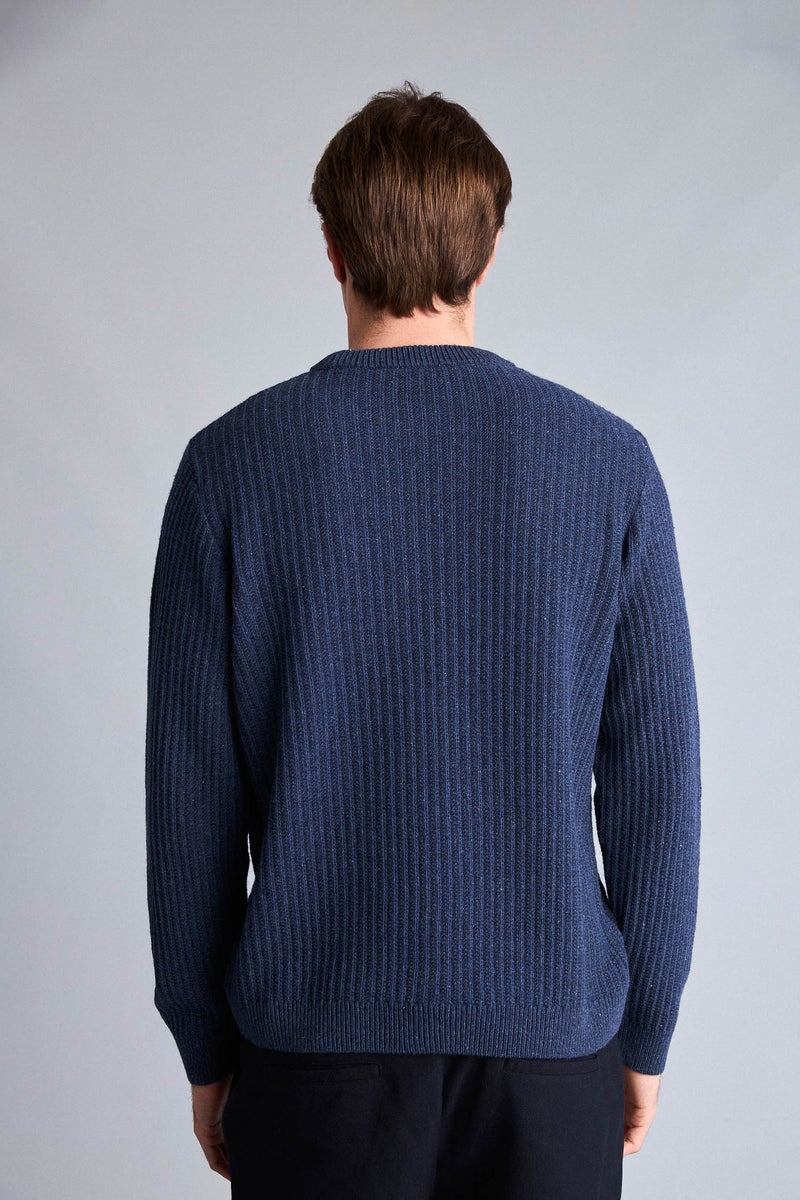 DeFacto Blue Man Standard Fit Crew Neck Knitwear Pullover Casual - Image 5