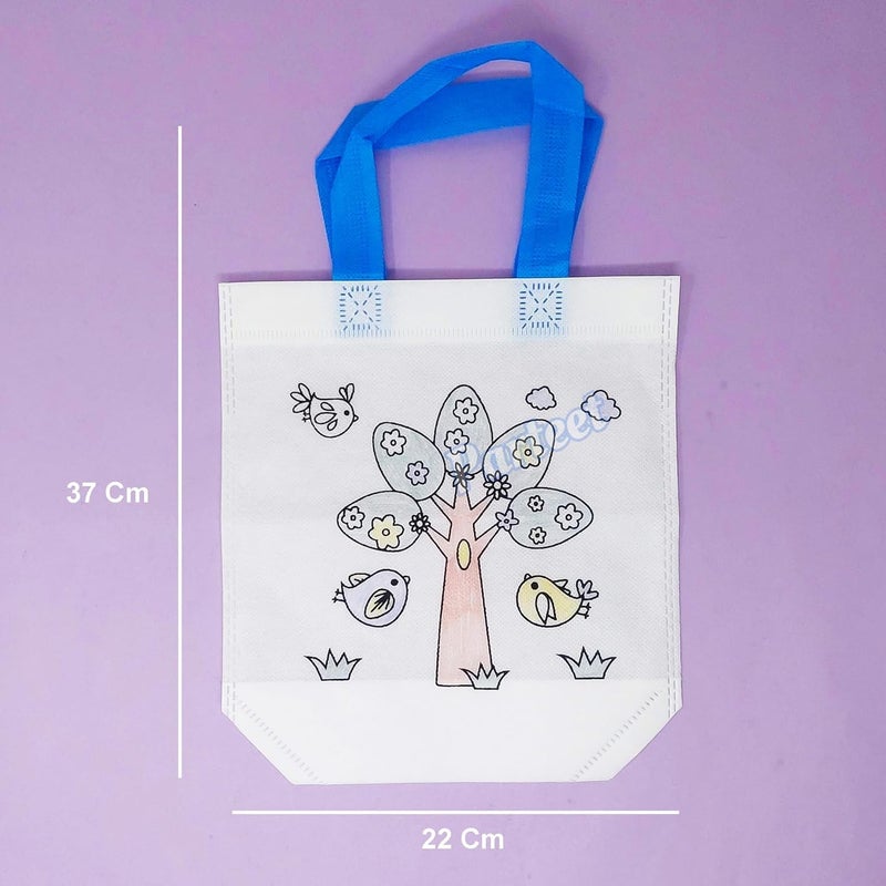 4AJ BAZAAR Birthday Popper DIY Reusable Bags | Kids Party Bags, Gift Bag, Kids Party Favour Bags, Candy Treat Goody Bag, Kids Party Favours for All Events (Set of 10; 37x22 cm) - Image 3