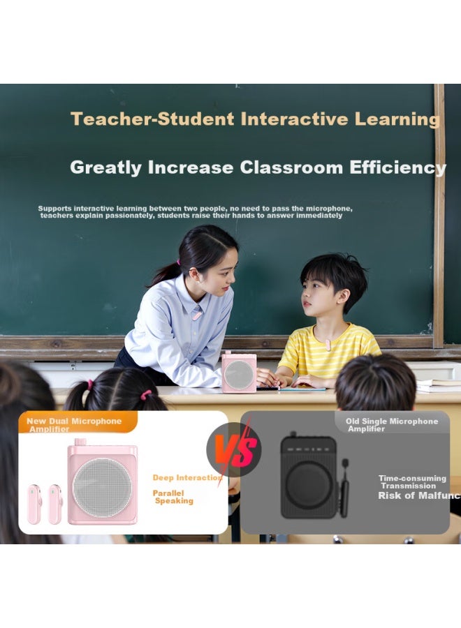 The Good Shepherd Haomuren Wireless Magnetic Clip-on Microphone, Small Bee Amplifier, Teacher-specific Bluetooth Anti-howling Speaker, For Classroom Use, Tour Guide, Outdoor Lecturing, High-power Amplifier, Teacher's Day Gift - Image 1