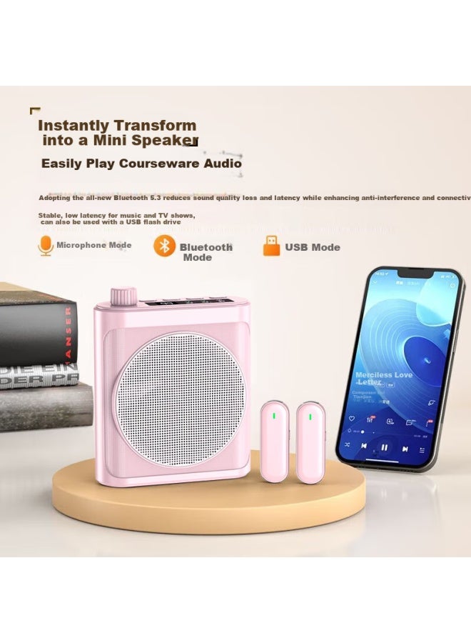 The Good Shepherd Haomuren Wireless Magnetic Clip-on Microphone, Small Bee Amplifier, Teacher-specific Bluetooth Anti-howling Speaker, For Classroom Use, Tour Guide, Outdoor Lecturing, High-power Amplifier, Teacher's Day Gift - Image 3