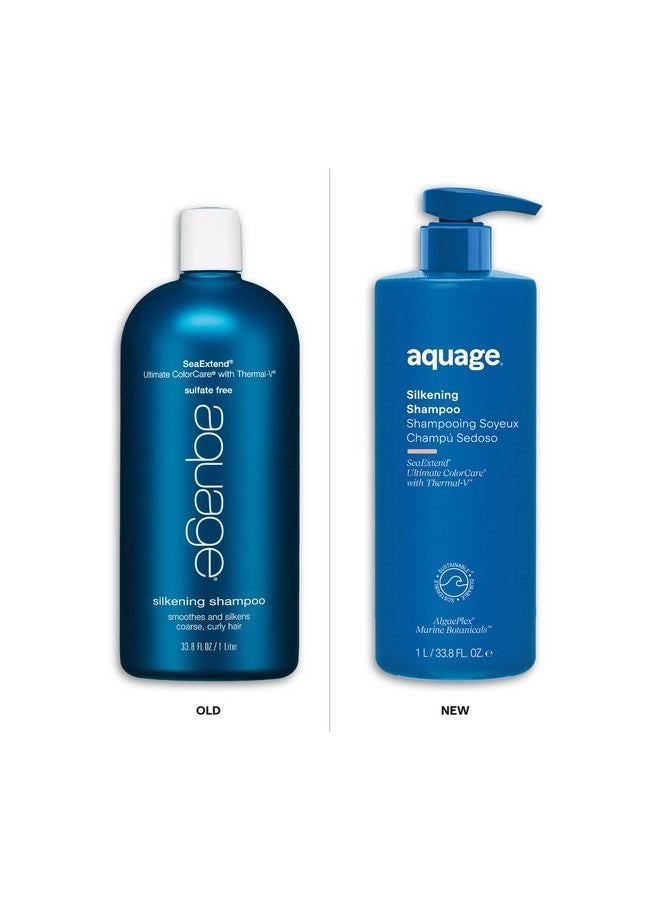 Aquage Seaextend Silkening Shampoo Smoothes And Silkens Coarse Curly Hair 33.8 Oz - Image 3