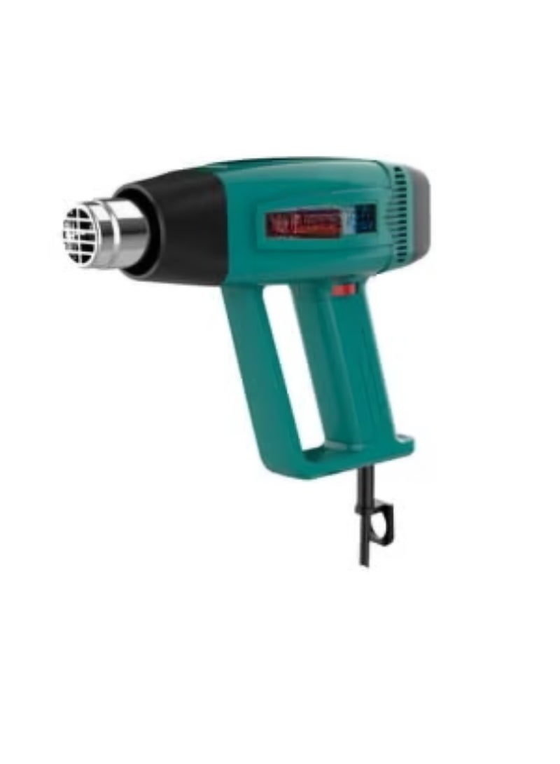 2000W 220V EU Plug Industrial Electric Hot Air Gun Thermoregulator LCD Heat Guns Shrink Wrapping Thermal Heater Nozzle - Image 1