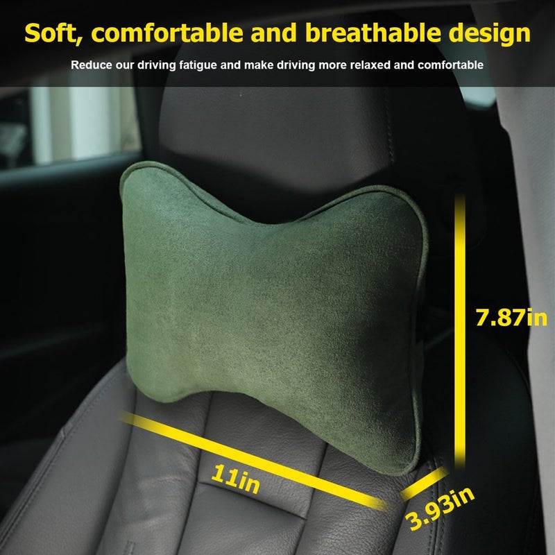 Osilly Ergonomic Car Headrest Pillow - Green - Image 2