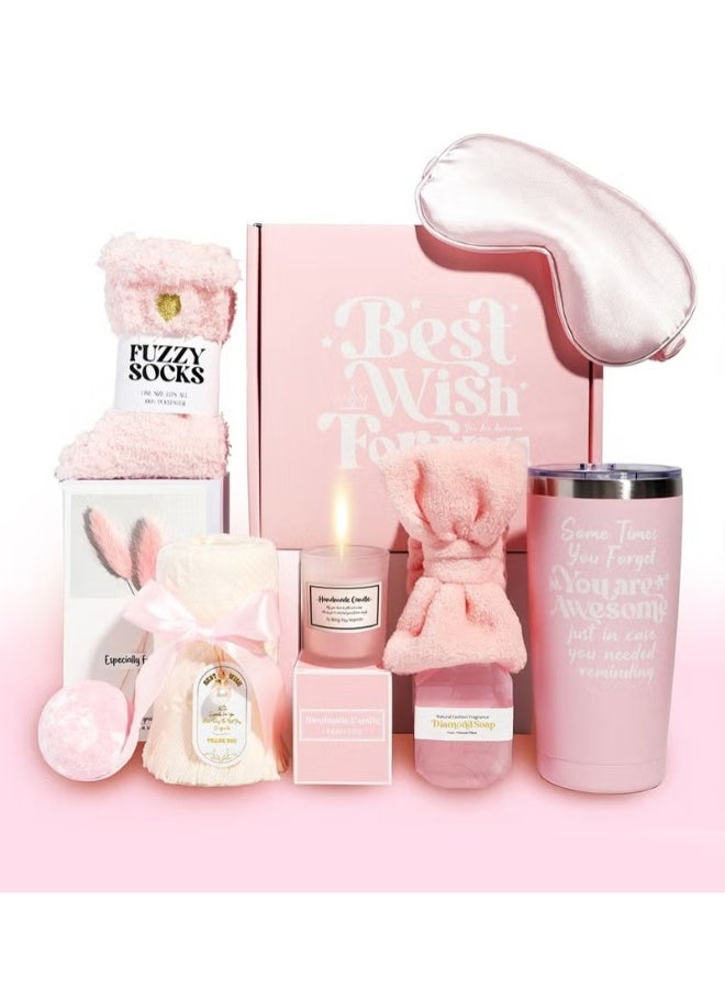 Gift Basket for Women - Mother's Day,Birthday Gift Box Get Well Soon Gift Set Contains 11 Inspirational Gifts Relaxing Spa Treatment Package for Women Bestie Friendship Female Friend Gift