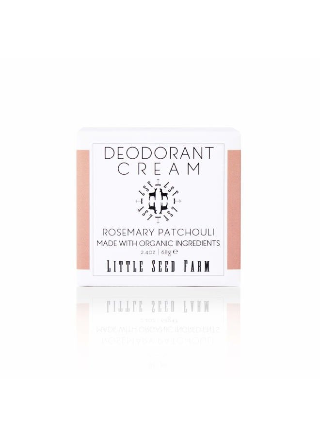 Little Seed Farm All Natural Deodorant Cream, Aluminum Free Deodorant for Women or Men, 2.4 Ounce - Rosemary Patchouli - Image 1