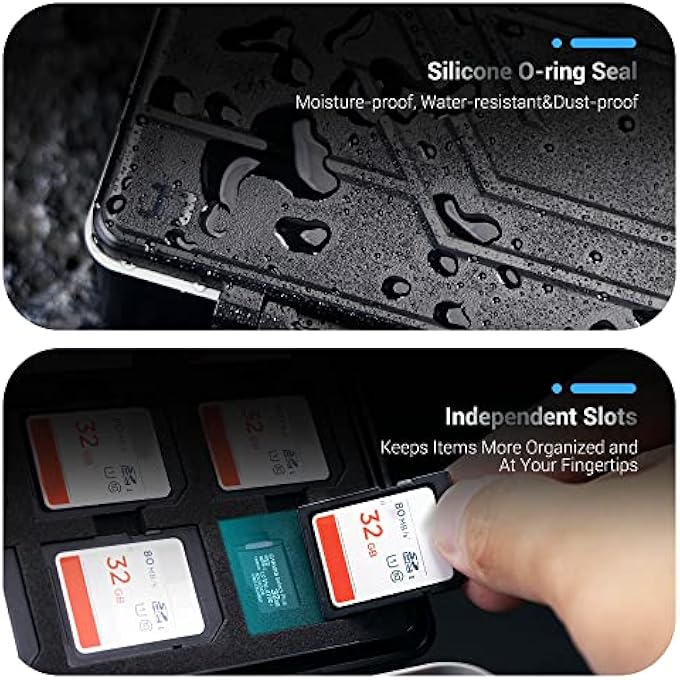 rayihni USB FLASH DRIVE CASE, THUMB DRIVE ORGANIZER FOR 26 USB A/USB C JUMP DRIVE, 9 SD SDXC SDHC & 18 MICRO SD TF CARD CASE HOLDER WITH EVA INTERIOR FOR BETTER PROTECTION - Image 3