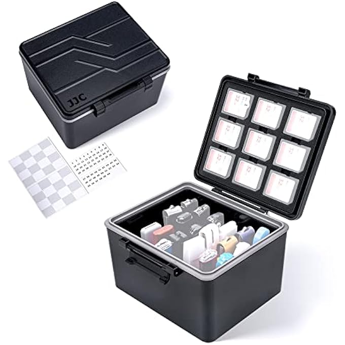 rayihni USB FLASH DRIVE CASE, THUMB DRIVE ORGANIZER FOR 26 USB A/USB C JUMP DRIVE, 9 SD SDXC SDHC & 18 MICRO SD TF CARD CASE HOLDER WITH EVA INTERIOR FOR BETTER PROTECTION - Image 1