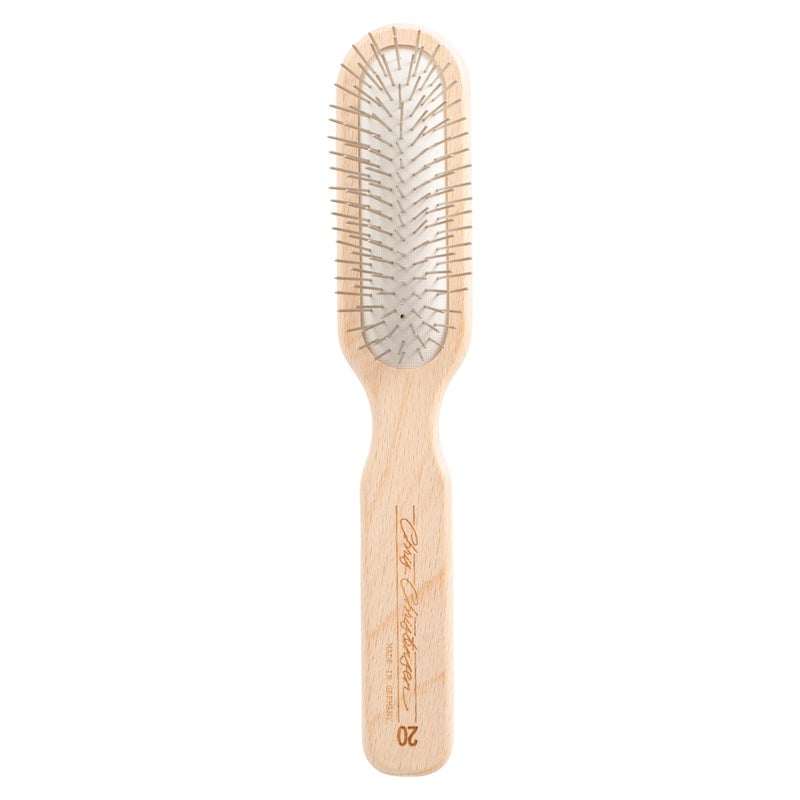 Chris Christensen 20 mm Oblong Pin Dog Brush, Original Series, Groom Like a Professional, Stainless Steel Pins, Lightweight Beech Wood Body, Ground and Polished Tips - Image 1