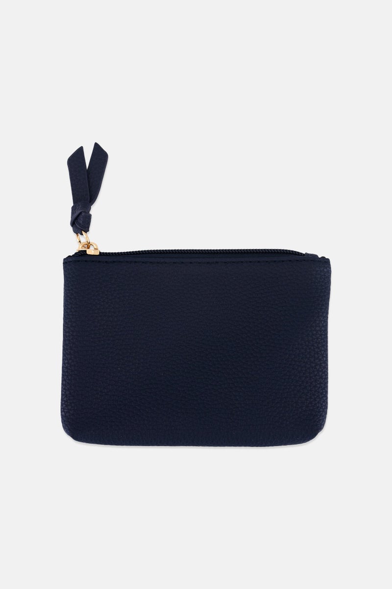 Caracol Women Plain Mini Pouch 10 H x 14 L x 1,5 W cm, Navy  - Image 1