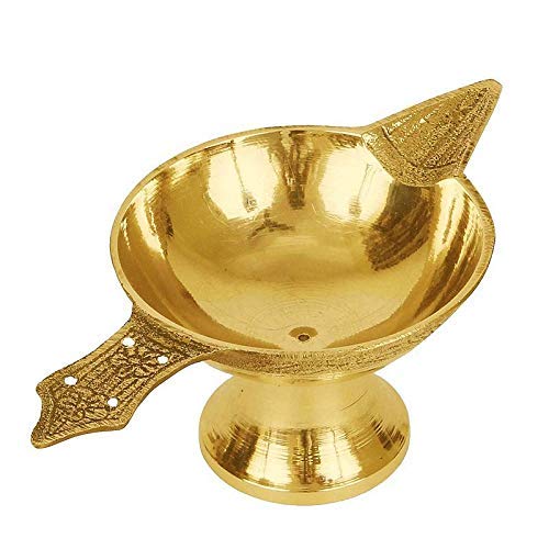 Rolimoli Pure Brass Akhand Laxmi Diya Oil Deepak for Daily use Pooja Dia (Size No 1, Set of 4) - Image 3