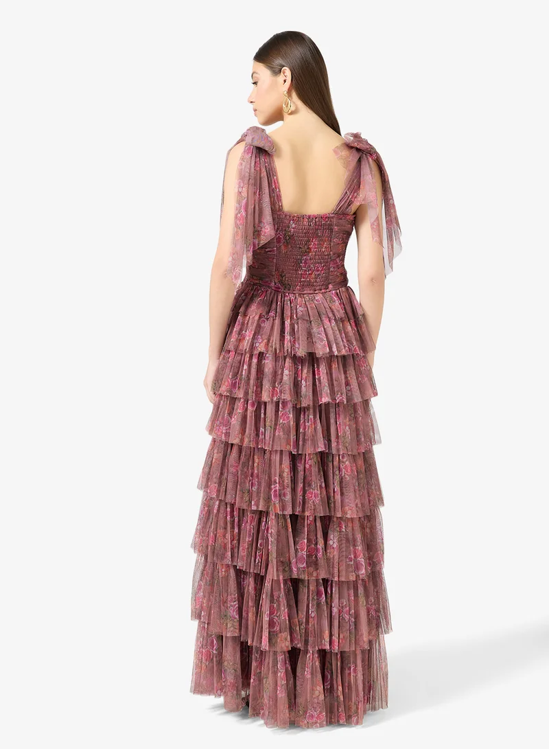 ليس اند بيدز فستان بطبقات مزين بالزهور