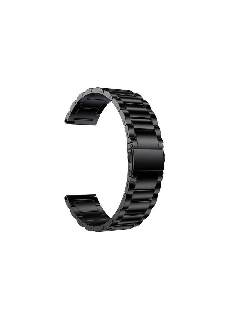 Quick Release Stainless Steel Metal Replacement Straps 20mm Compatible With GTS 2/ GTS 3/GTS 4/ Bip 3 Pro/Bip 3 Smartwatch  -Black - Image 3