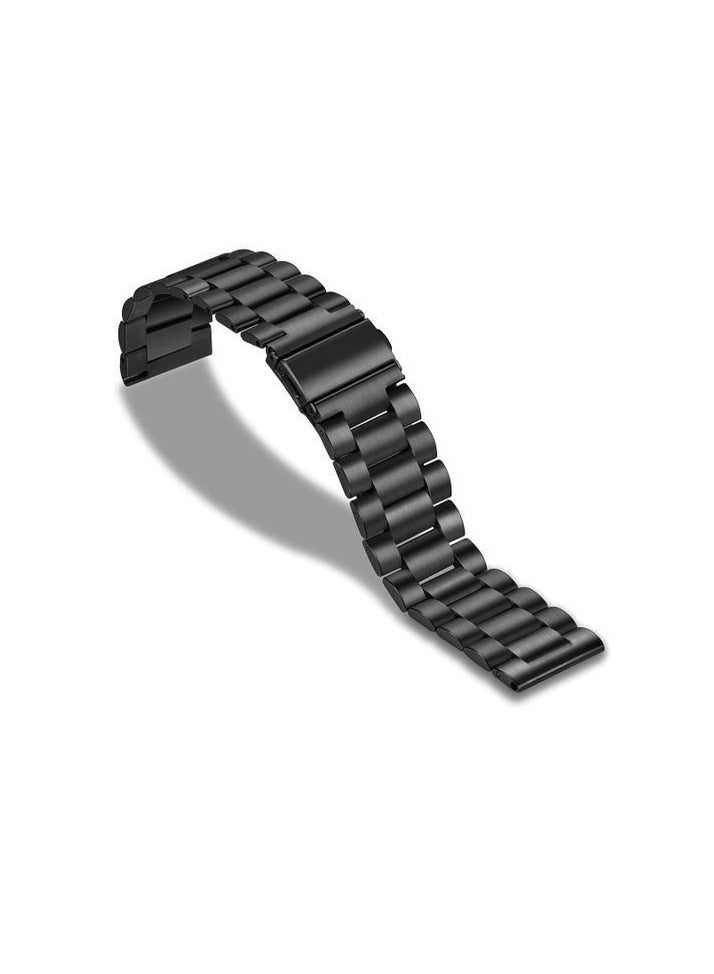 Quick Release Stainless Steel Metal Replacement Straps 20mm Compatible With GTS 2/ GTS 3/GTS 4/ Bip 3 Pro/Bip 3 Smartwatch  -Black - Image 2