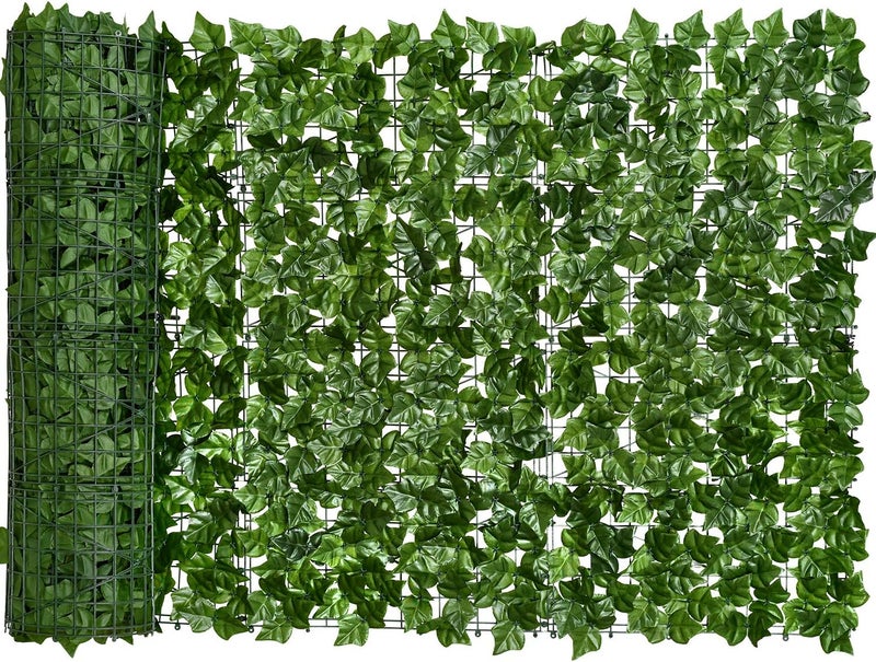 DearHouse 118x39.4in Artificial Ivy Privacy Fence Wall Screen, Artificial Hedges Fence and Faux Ivy Vine Leaf Decoration for Outdoor Garden Decor - Image 1