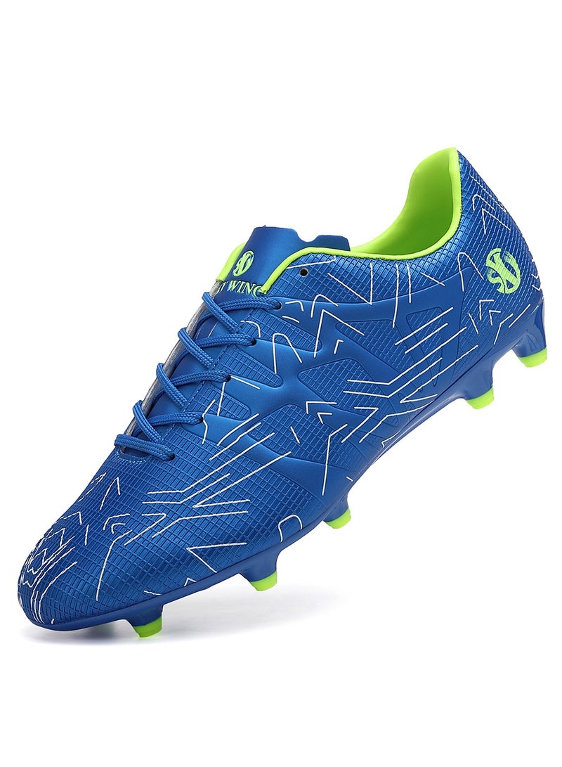 جناح السماء أحذية كرة قدم للرجال والنساء خفيفة الوزن ومرنة ورياضية احترافية للجنسين للبالغين للتدريب الرياضي برباط ونعل FG - Image 1