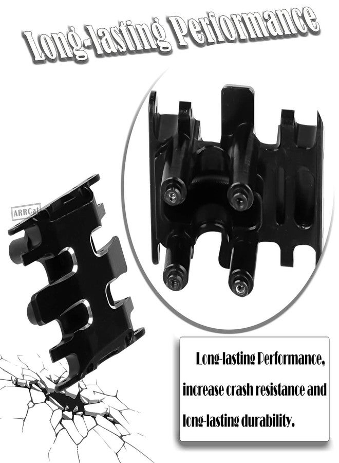 ARRCat Aluminium Chassis Protection Upgrades Part for 1/30 SCX30 Chev rolet K10/Jeep Wrangler JLU 4X4/F0rd Bronco 4X4 RC Crawler,AXI-2260T1/AXI-2261T2/AXI-2048T1,RC Alloy Skid Plate Chassis,Black - Image 5