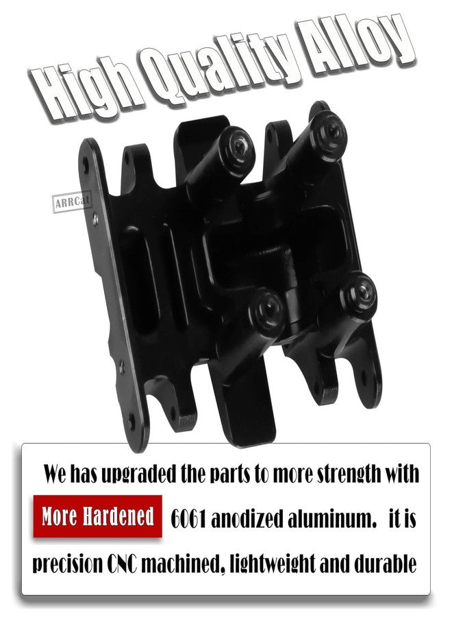 ARRCat Aluminium Chassis Protection Upgrades Part for 1/30 SCX30 Chev rolet K10/Jeep Wrangler JLU 4X4/F0rd Bronco 4X4 RC Crawler,AXI-2260T1/AXI-2261T2/AXI-2048T1,RC Alloy Skid Plate Chassis,Black - Image 3