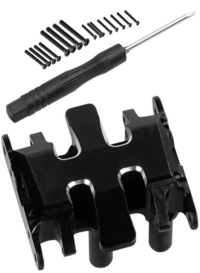 ARRCat Aluminium Chassis Protection Upgrades Part for 1/30 SCX30 Chev rolet K10/Jeep Wrangler JLU 4X4/F0rd Bronco 4X4 RC Crawler,AXI-2260T1/AXI-2261T2/AXI-2048T1,RC Alloy Skid Plate Chassis,Black - Image 1