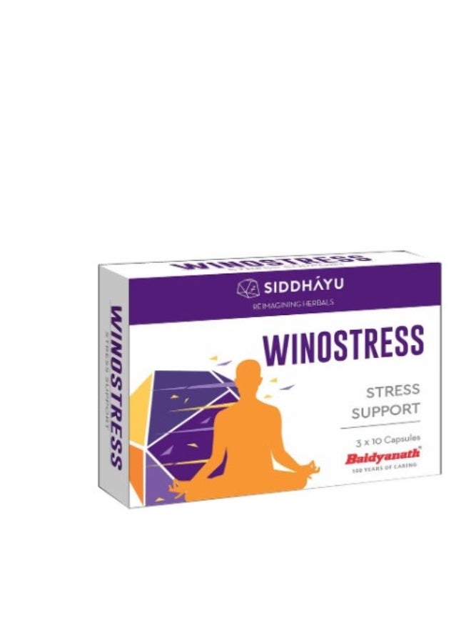 SIDDHAYU Winostress Capsules For Stress Support 30s