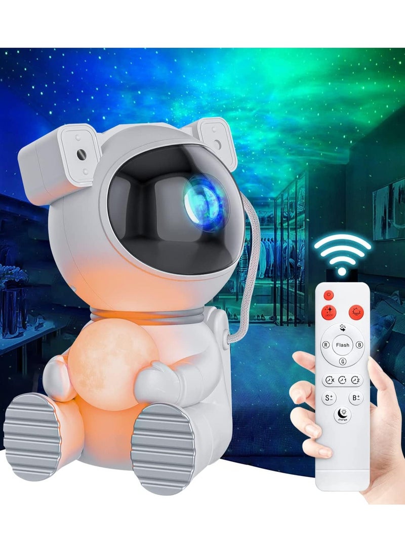راكسوم Galaxy Star Projector Night Light - جهاز عرض فضاء رائد الفضاء 2.0، مصباح سقف LED سديم مليء بالنجوم مع مؤقت وجهاز تحكم عن بعد، جمالي لتزيين غرفة الأطفال، أفضل الهدايا للأطفال والكبار  - Image 1