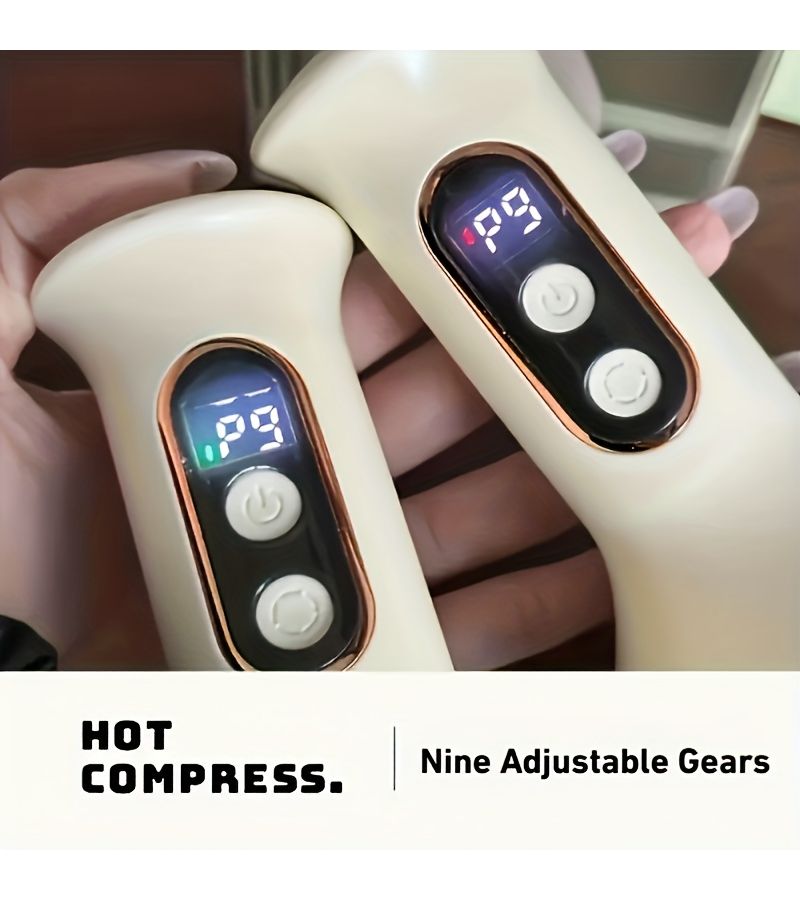 Intelligent 9 Speed Adjustable Cupping Massager With Scraping Function 1200mAh Battery Life Light Yellow Color Includes 8 Steel Balls As A Gift - Image 4