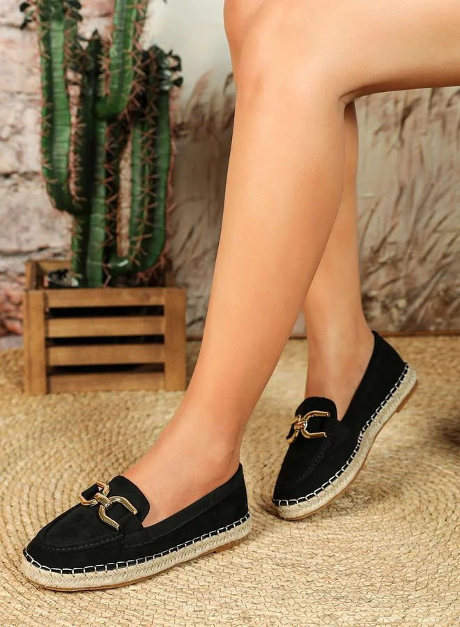 Sneak-a-Peek Sneak-a-Peek Metal Accent Embellished Slip On Espadrilles
