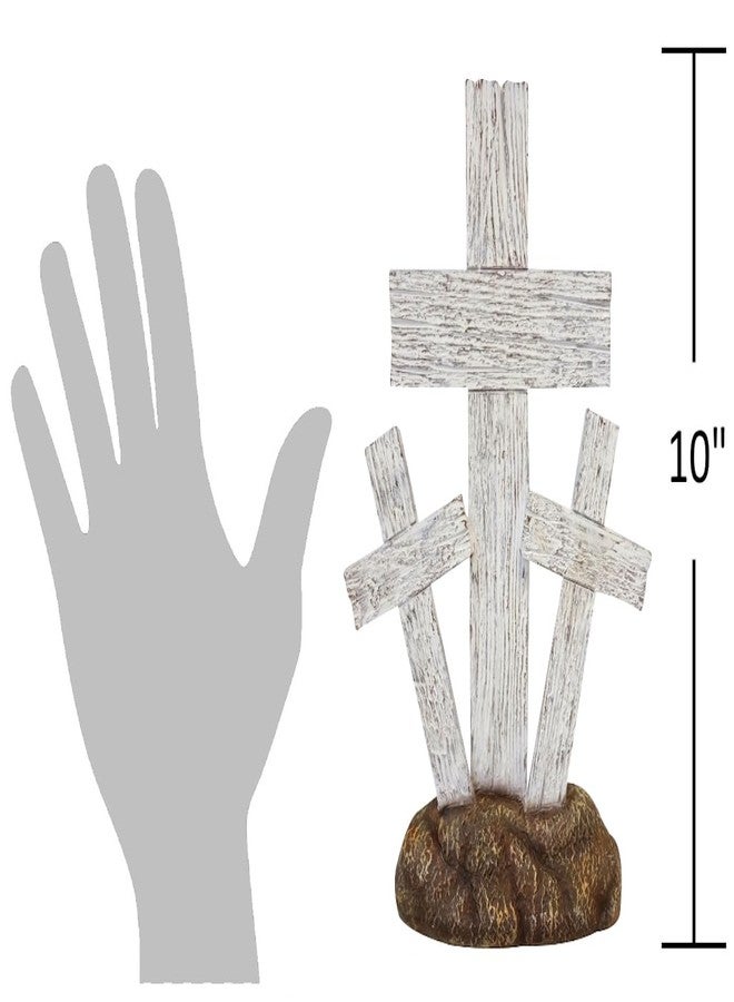The Bridge Collection 9.75" 3 Crosses on Calvary - Easter Cross Decor - Cross of Salvation for Home Decor - Christian Home Decor - Image 2